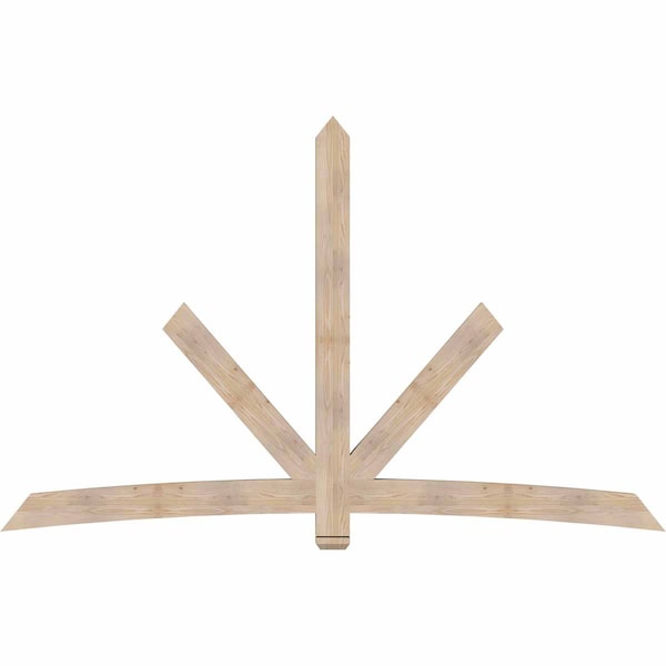 Ekena Millwork Alberta Smooth Timber Gable Bracket, Douglas Fir, 108"W x 68"H x 3 1/2"D x 5 1/2"F, 15/12 Pitch GBW108X68X0406ALB00SDF - main
